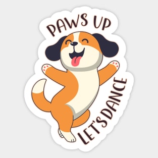 Happy dancing beagle dog Sticker